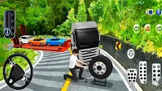 Truck Breakdown in Jungle Road 😱 | Emergency Tyre Change with Cars Stuck