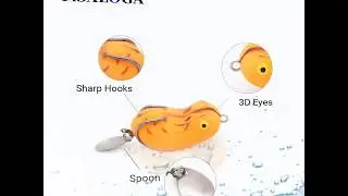 FiSALOGA Topwater Mini Frog Fishing Lures 5cm/8g 6cm/11g