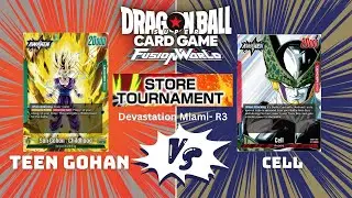 Teen Gohan v Cell - Final Round Dragon Ball Fusion World Gameplay Devastation Miami Locals
