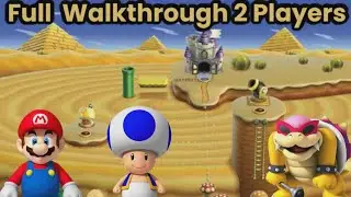 New Super Mario Bros Wii World 2 Co-op - All Levels