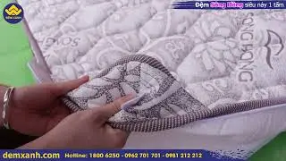 Cận cảnh| Đệm S&ocirc;ng Hồng si&ecirc;u nảy nguy&ecirc;n tấm 10cm