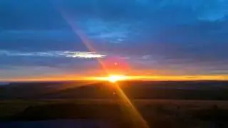 sun set over the south downs and a small invitation