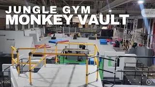 Kids at the jungle gym like space. Monkey Vault in the North York Downsview park - vlog 2024