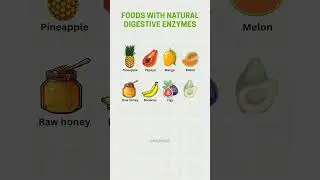 12 Foods with Natural Digestive Enzymes #shorts  #health  #healthyfood #selfimprovement