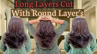 Jaw-Dropping Long Round Multi-Layer Haircut Transformation|Round Layered haircut|@ARichHairCraft