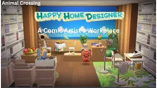A Comic Artist's Workplace for Hazel! Animal Crossing New Horizons, Happy Home Paradise.