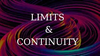 Limits, Continuity and Differntiability of Complex functions || Complex Analaysis