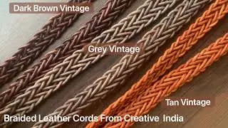 Flat Braided Leather Cord, Creative India, Leather Cord, Jewelry Leather Cord