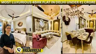Most Luxurious 4BHK Flat in Delhi Under ₹1 Crore | 4 bhk flat in dwarka mor #4bhk #delhi {376-348}