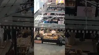 Billboard Screened Terminal Lobby seen from dining window, Munich Airport, Germany Europe (8/6/2025)