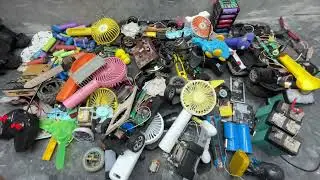 Breaking and opening toys for DIY,dc fan,light,rc car,battery and more elections items 