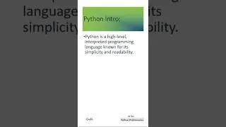 #Python #preliminaries | #INTRO | #one1