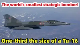 The world's smallest strategic bomber, rocket-boosted for takeoff, is one-third the size of a Tu-16