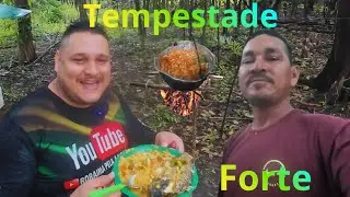 Pescaria de malhadeira e uma caldeirada top e muita chuva na Amazônia 