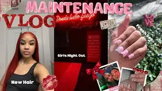 Valentines Maintenance Vlog 🎀 | new hair color, nails, lashes, girls night out + more