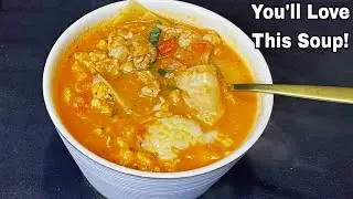 One Pot Chicken Lasagna Soup | Easy Comfort Food | Cooking for partner 