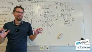 Matematik 2. Ekvationssystem, Additionsmetoden: Svårare uppgift