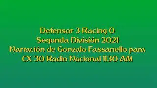 Defensor 3 Racing 0 - Segunda 2021 (por Gonzalo Fassanello)
