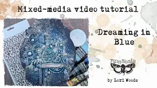 Dreaming in Blue- mixed media project by @creative.crumbs