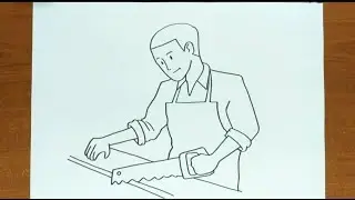 How To Draw CARPENTER Step by Step
