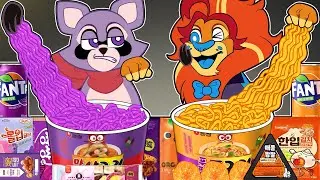 Indigo Park Rambly VS Lloyd - Convenience Store PURPLE ORANGE MUKBANG | Indigo Park Animation | ASMR
