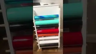 Versatile rolling craft organizer with vinyl holder #craft #crafty #craftymoms