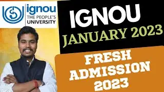 IGNOU Admission 2023 Started  Fresh Admission IGNOU January 2023 Session Begin New Admission