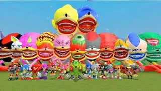 The Battle Of The Giant Sonic - Who Will Be The Winner? in Garry's Mod!
