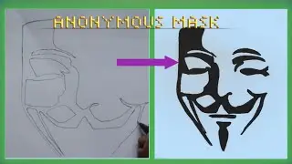 Anonymous mask drawing||Pencil pics