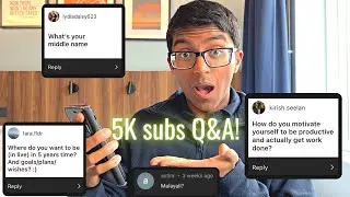 Motivation, Favourite Food and Medicine Specialities - 5000 subscribers 'get to know me' Q&A!
