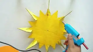 DIY paper sun | how to make easy paper sun |paper craft toy || how to make 3d paper sun craft