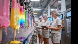 Inside a Modern Ice Cream Factory | From Milk to Frozen Treat (Full Process)