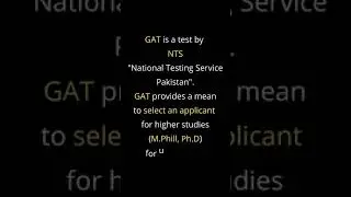 What is GAT Test? #shorts
