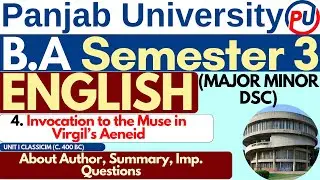 Invocation to the Muse in Virgil's Aeneid | BA English Semester 3 | Major Minor | English BA | PUC