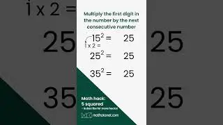 Squaring trick!  Square numbers fast. #shorts #maths