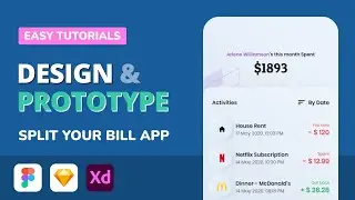 Split Your Bill - App Design Prototype | Neumorphic | Figma | Principle for Mac