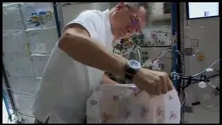 Expedition 52 - Paolo Nespoli prepara un esperimento nel laboratorio Destiny