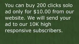 Best Solo Ads- 200 Clicks Solo for $10