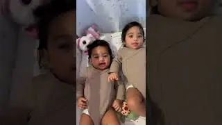👼👼Twins Fighting in One Bassinet 😂🤍 #TwinLife #newborntwins 