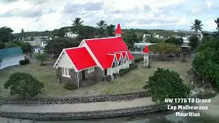 Mauritius Red Roof Church Aerial View | 4K Drone Footage