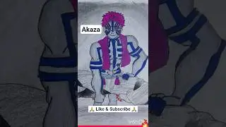 Akaza the Upper Moon Three #shorts #art #drawing