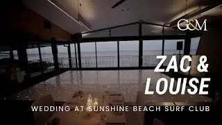 WEDDING at SUNSHINE BEACH SURF CLUB for Zac & Louise || DJ & Starlight Dance Floor Hire