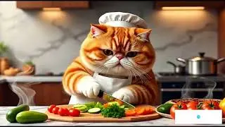 🍝 Funny Orange Cat Chef Cooking Pasta | Cute Cat Cooking Show