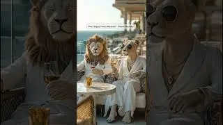 Lion & Lioness | A Peaceful Sunday by the Sea 🦁🌊