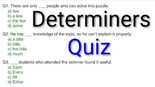 &ldquo;English Grammar Quiz on Determiners | 21 Questions with Answers&rdquo;