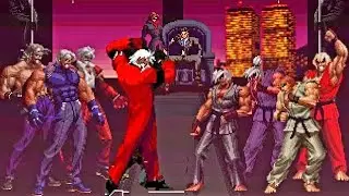 [KOF Mugen] Memorial- KOF vs SF | KOF Rugal vs SF Ken [ 4vs4 ]