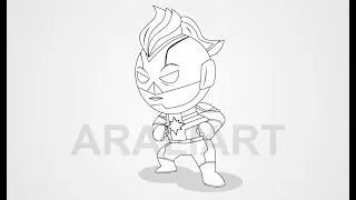 How to Draw Chibi Captain Marvel in Corel Draw part 1