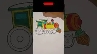 Colouring Train: Easy Tutorial for Kids and Babies