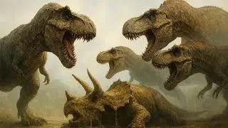 T-REX vs GIGANOTOSAURUS: Ultimate Food Fight! Realistic Dinosaur Battle (Survival)