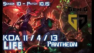 Gen Life PANTHEON vs SETT Support - Patch 10.15 KR Ranked